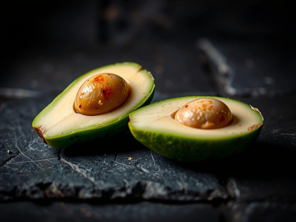 Makro záběr avokáda